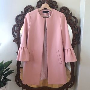 Zara Pink Bell Sleeve Coat